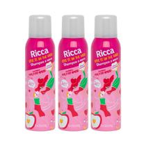 Kit 3 Shampoo a Seco Maçã do Amor Antioleosidade Ricca 150ml