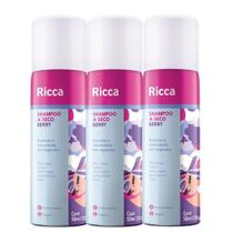 Kit 3 Shampoo a Seco Ricca de Bolso Remove Oleosidade Berry 50ml Kit 3 Shampoo a Seco Ricca de Bolso Remove Oleosidade Berry 50ml