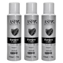 Kit 3 Shampoo A Seco Sem Perfume Calcium E Mirra 150ml Aspa