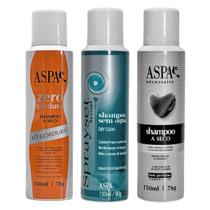 Kit 3 Shampoo A Seco Zero Gordura, Dry, S/Perfume ASPA 150ml Kit 3 Shampoo A Seco Zero Gordura, Dry, S/Perfume ASPA 150ml
