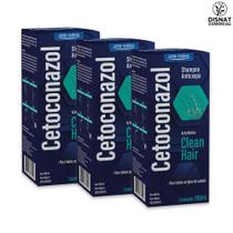 Kit 3 Shampoo Anticaspa Cetoconazol Cosmético 1% Clean Hair 100mL - Arte Nativa Kit 3 Shampoo Anticaspa Cetoconazol Cosmético 1% Clean Hair 100mL - Arte Nativa