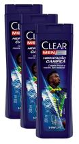 kit 3 Shampoo Anticaspa Clear Men Hidratação Campeã 200ml kit 3 Shampoo Anticaspa Clear Men Hidratação Campeã 200ml