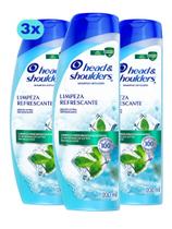 Kit 3 Shampoo Anticaspa Head Shoulders Limpeza Eficaz 200ml Kit 3 Shampoo Anticaspa Head Shoulders Limpeza Eficaz 200ml