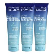 Kit 3 Shampoo AntiCaspa Homem 250ml Bio Extratus Kit 3 Shampoo AntiCaspa Homem 250ml Bio Extratus