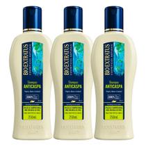 Kit 3 Shampoo Anticaspa Limpeza Própolis Menta Bio Extratus 250ml