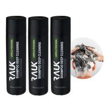 Kit 3 Shampoo Anticaspa Masculino Limpeza Profunda Cabelos Oleosos Rauk 240ml Kit 3 Shampoo Anticaspa Masculino Limpeza Profunda Cabelos Oleosos Rauk 240ml