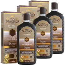 Kit 3 Shampoo Antiqueda Antigrisalho 415mL - Tio Nacho Kit 3 Shampoo Antiqueda Antigrisalho 415mL - Tio Nacho