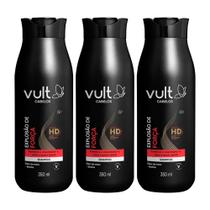 Kit 3 Shampoo Antiqueda para Crescimento Cabelos Explosão de Força 350ml Vult