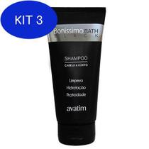 Kit 3 Shampoo Boníssimo Black 180 Ml