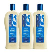 Kit 3 Shampoo Brilho Natural Neutro 500 ml Bio Extratus Kit 3 Shampoo Brilho Natural Neutro 500 ml Bio Extratus