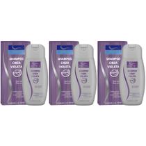 Kit 3 Shampoo Cinza Violeta Nupill Cabelo Grisalho Loiro Profissional Sem Amonia E Oxidantes 120ml