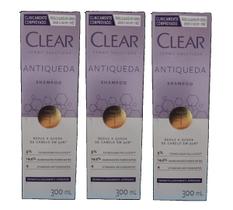 Kit 3 Shampoo Clear Derma Solutios Antiqueda 300ml