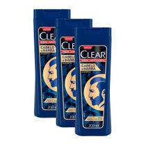 Kit 3 Shampoo Clear Men Anti Caspa Cabelo e Barba 200ml
