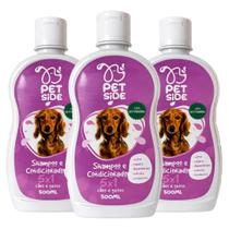 Kit 3 Shampoo & Condicionador 5x1 para Cães e Gatos - Petside 500ml Kit 3 Shampoo & Condicionador 5x1 para Cães e Gatos - Petside 500ml