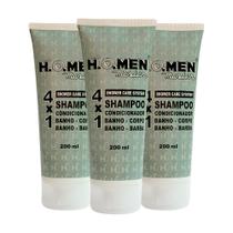Kit 3 Shampoo Condicionador Masculino 41 Cabelo Anticaspa H.O.Men Master Shower Care