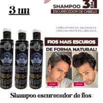 Kit 3 Shampoo Escurecedor barba e cabelo UNISSEX