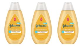 Kit 3 Shampoo Glicerina Johnsons Baby Suave Para Olhos 200Ml