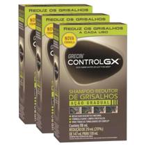 Kit 3 Shampoo Grecin Control Gx Redutor De Grisalhos - 118ml
