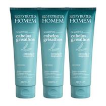 Kit 3 Shampoo Grisalho Homem 250ml Bio Extratus