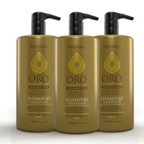 Kit 3 Shampoo Hidratante Oro Therapy 24K NatuMaxx 1 litro