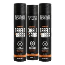 Kit 3 Shampoo Homem 300ml Bio Extratus Kit 3 Shampoo Homem 300ml Bio Extratus