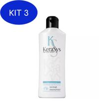 Kit 3 Shampoo Kerasys Moisturizing 180Ml