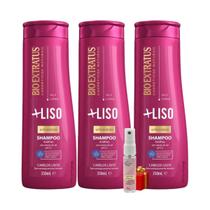 Kit 3 Shampoo Mais liso 350ml + Presente Lourre 15ml