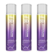 Kit 3 Shampoo Matizador 3D Neutraliza Tons Amarelados 300ml Magic Color Kit 3 Shampoo Matizador 3D Neutraliza Tons Amarelados 300ml Magic Color