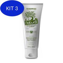 Kit 3 Shampoo Natural Suavetex Com Óleos De Coco E Argan