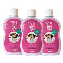 Kit 3 Shampoo para Cães Vira-Lata Raças Especiais PetSide 500ml Kit 3 Shampoo para Cães Vira-Lata Raças Especiais PetSide 500ml
