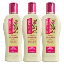 Kit 3 Shampoo Proteção da Cor Pós Coloração 250 ml Bio Extratus Kit 3 Shampoo Proteção da Cor Pós Coloração 250 ml Bio Extratus