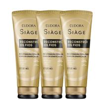 Kit 3 Shampoo Reconstrução Reparação Reconstrói Os Fios Restauração 250ml Eudora Siàge Kit 3 Shampoo Reconstrução Reparação Reconstrói Os Fios Restauração 250ml Eudora Siàge