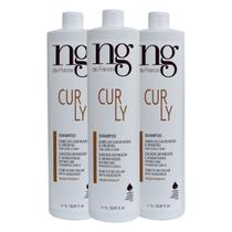 Kit 3 Shampoo Vegano Para Cachos Curly Ng De France 1000ml Kit 3 Shampoo Vegano Para Cachos Curly Ng De France 1000ml