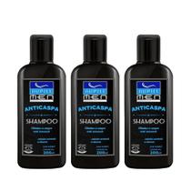 Kit 3 Shampoos Anticaspa Anticoceira Masculino 200ml Oleoso Normais Nupill Men