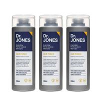 Kit 3 Shampoos Antiqueda Masculino Fortalecedor Hair Force Men Dr Jones 200ml
