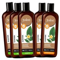 Kit 3 Shampoos e 2 Condicionadores Guaxima Yabae 500ml