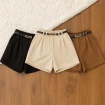 Kit 3 Short Alfaiataria Viscolinho Verão Social Feminino Moda Luxo Tendência Blogueira Com Cinto