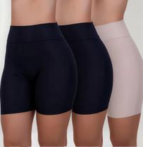 Kit 3 Short Anágua Cintura Alta Segunda Pele Térmica