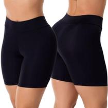 Kit 3 Short Anagua Segunda Pele Feminino Cintura Alta Não Marca Cós Alto Usar Com Saia E Vestido