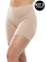 Kit 3 Short Anágua Segunda Pele Feminino Longo Bermuda Microfibra debaixo de saia e vestido Kit 3 Short Anágua Segunda Pele Feminino Longo Bermuda Microfibra debaixo de saia e vestido