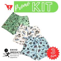 kit 3 SHORT bebê menina menino envio imediato ESTAMPADAS Linha verão