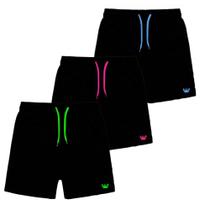 Kit 3 Short Bermuda Infantil Moda Praia Piscina Tactel Menino Kids