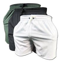 Kit 3 Short de Elastano Dry fit Bermuda de Praia Piscina e Academia