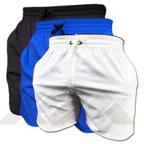 Kit 3 Short de Elastano Dry fit Bermuda de Praia Piscina e Academia