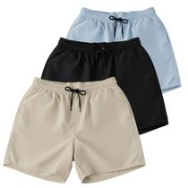 Kit 3 Short Dry fit Bermuda de Praia Piscina e Academia