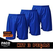 Kit 3 short esportivo dry fit masculino para futebol, academia e banho Kit 3 short esportivo dry fit masculino para futebol, academia e banho