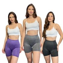 Kit 3 Short Feminino Levanta Bumbum Legging de Treino Academia Fitness