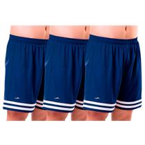 Kit 3 Short Infantil Menino com Sunga Interna e Listra na Barra Masculino Esportes e Futebol Elite Original