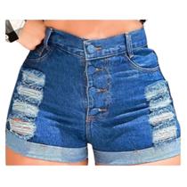 Kit 3 Short Jeans Feminino bermuda destroyed Jeans Premium Da moda Short curto - Mixshoppingmaster02