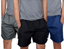 Kit 3 Short Masculino Bermuda 3 Bolsos Com Elástico